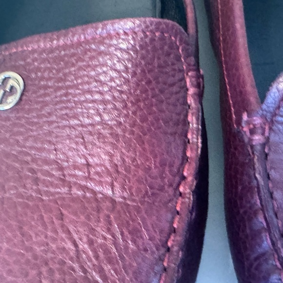 Gucci Driving Loafers dark red oxblood leather in great condition Women’s sz 38 - Picture 11 of 12